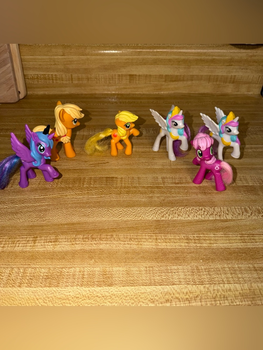 My Little Pony Mini Figures lot of 6 princess luna, applejack, Celestia